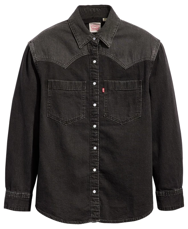 Levi's Teodora Western Shirt Blacks, Off to The Ranch 2, Large