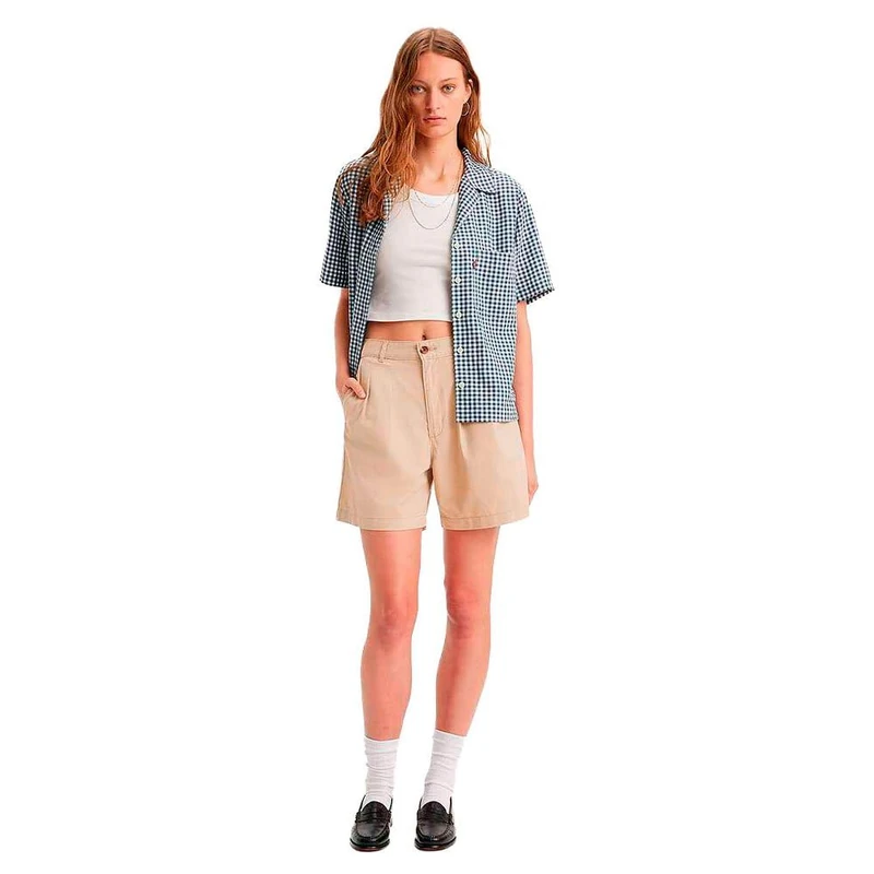 Levi's Pleated Trouser Shorts Neutrals, Safari, 25 - Image 1