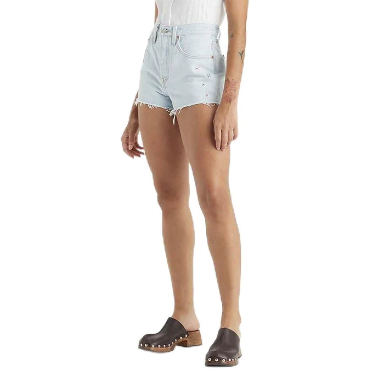 Levi's 501 Original Short Light Indigo Worn in, Blossom Garden Short, UK 6