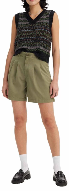 Levi's Pleated Trouser Shorts Greens, Deep Lichen Green, 26 - Image 1