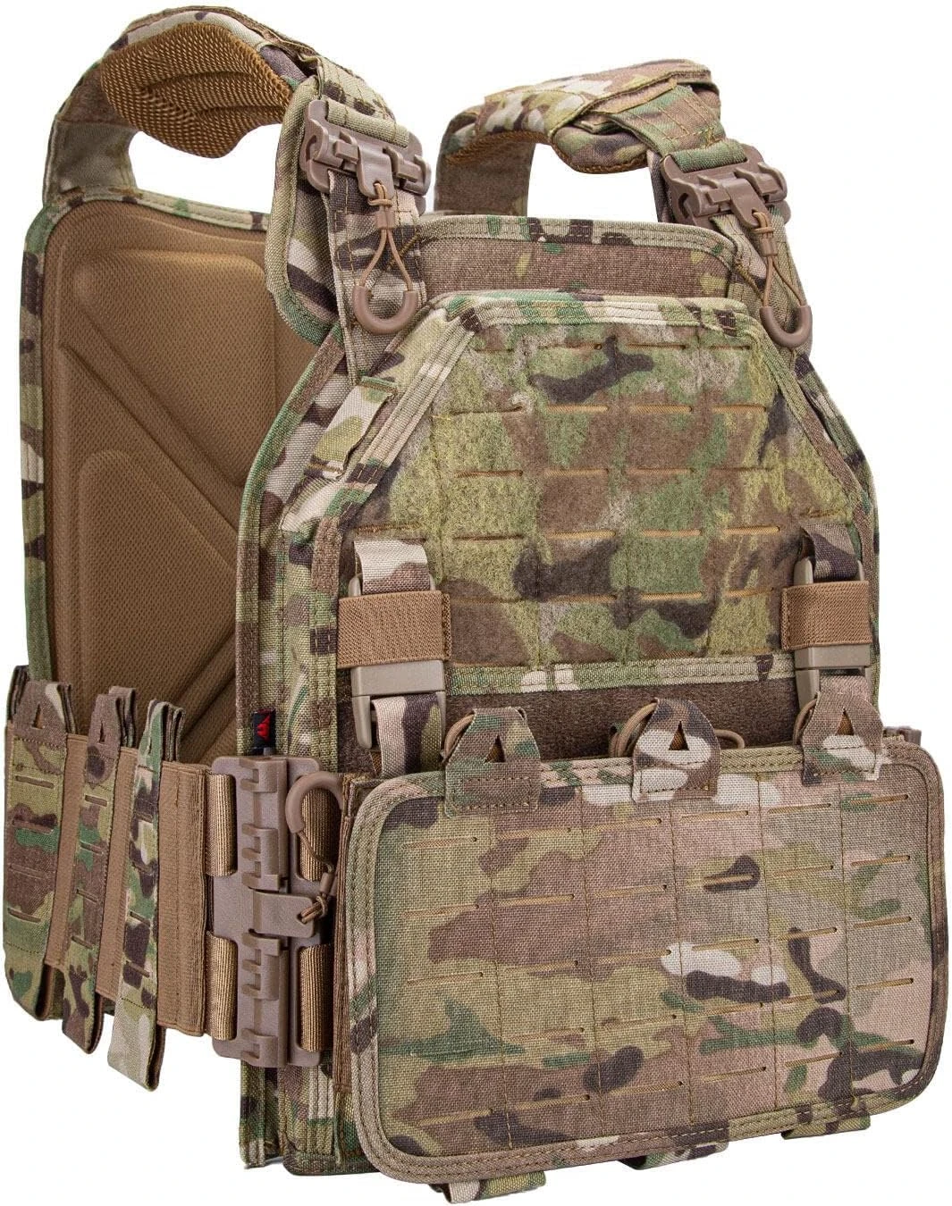 ACEXIER Tactical Vest Military Modular Vest, Lightweight Quick Release MOLLE, Airsoft Tactical Vest Waterproof Adjustable for Paintball Hunting Shooting CS Training