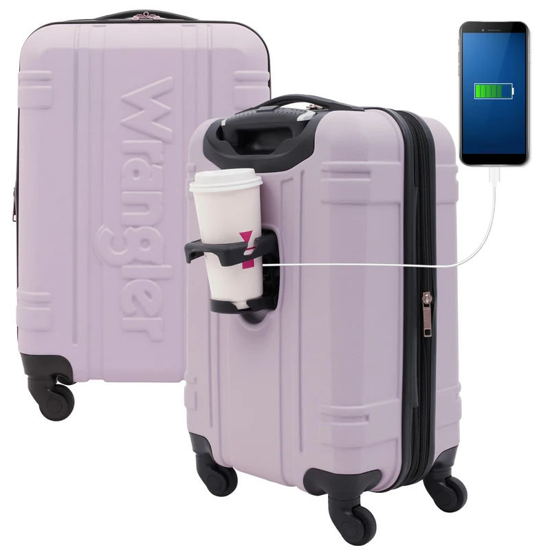 Wrangler Astral Hardside Luggage, Lilac, 20-Inch Carry-On, Lilac, 20-Inch Carry-On, 20" Astral Hardside Carry-on Luggage