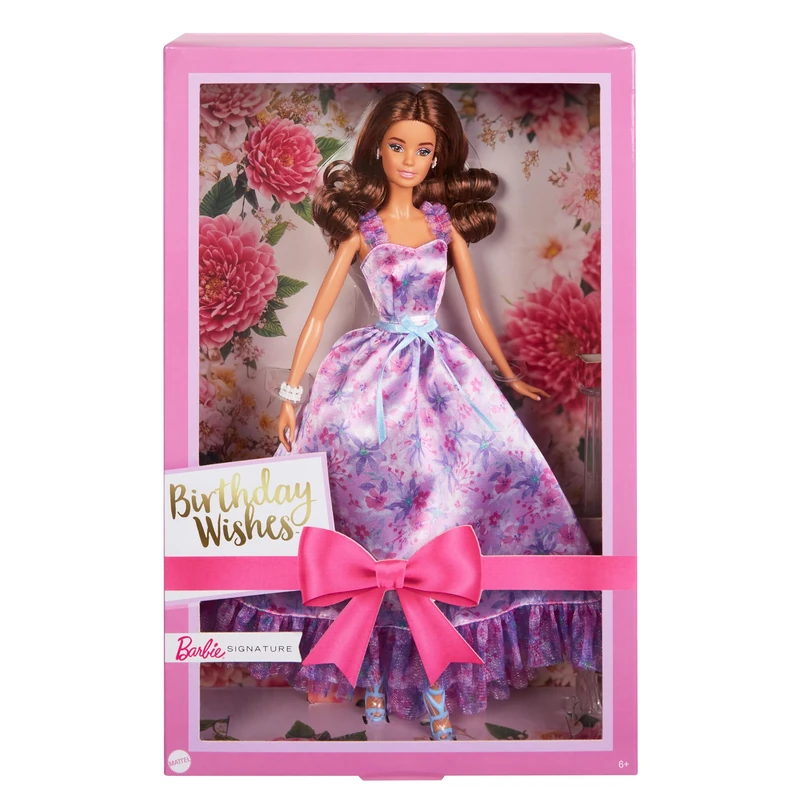 Barbie Signature Birthday Wishes Doll - Lilac Satin Dress HRM55