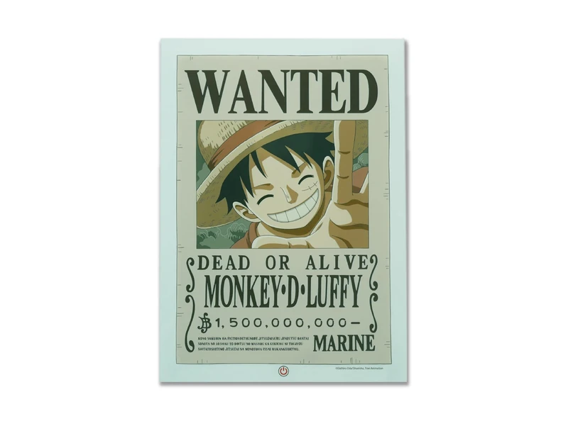 TEKNOFUN - One Piece License - Neon Mural LED Luffy Wanted 30 CM - Light decoration - USB-C (cable included) - Comes with 2 supports - Brown, Beige, White - For Children - 811642