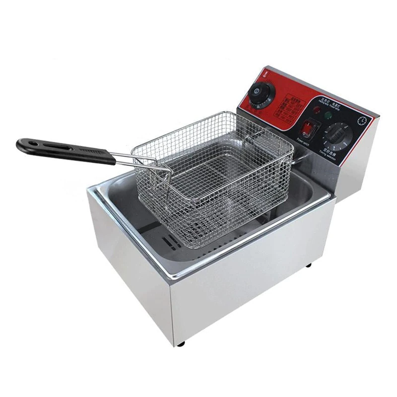 ANIFM Commercial Professional Grade Electric Deep Fryer, Countertop Stainless Steel Deep Fryer with Temperature Control & Basket Comfortable anniversary