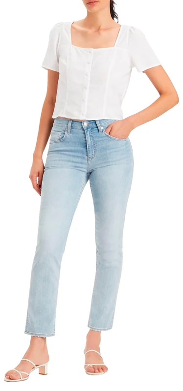 Levi's 724 High Rise Straight Dark Indigo Worn in, Cool I Am in Paradis, 31W x 34L - Image 1