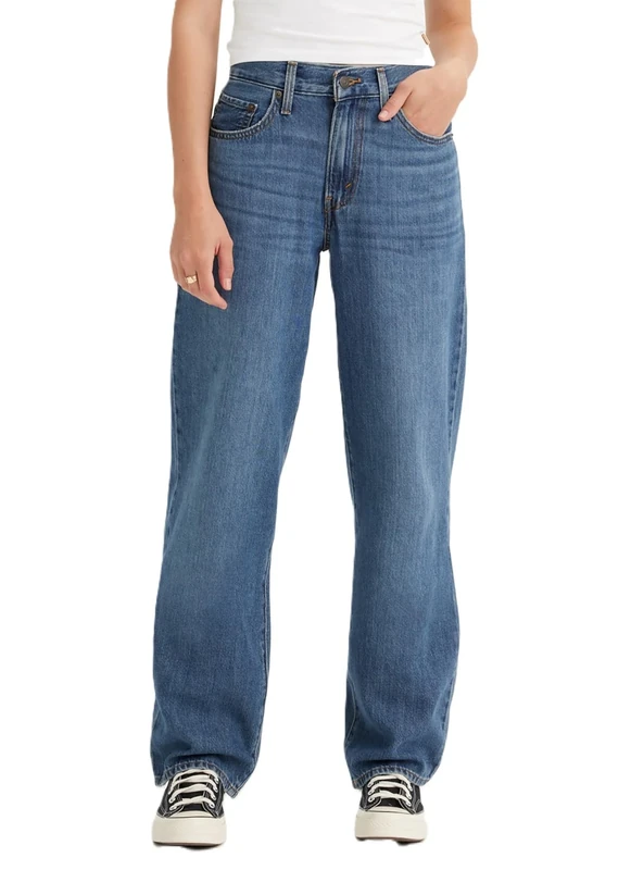 Levi's Women's Baggy Dad Jeans, Blue Utopia, 25W / 34L