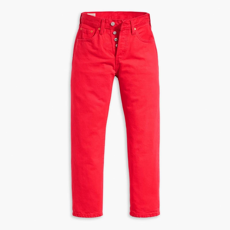 Levi's Women's 501 Crop Jeans, Script Red 501, 24W / 28L