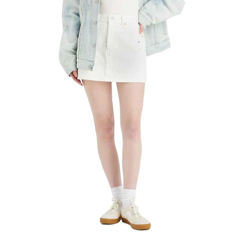 Levi's Icon Skirt MED Indigo - Worn in, Daisy Bouquet, UK 4