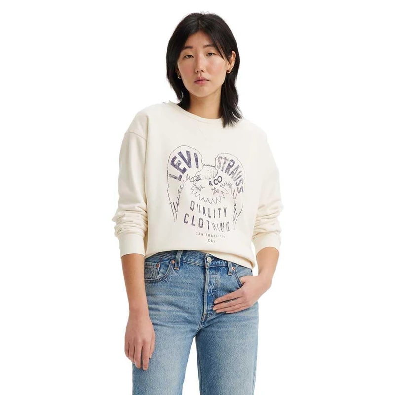 Levi's Graphic Signature Crew Whites, Crew Levis Eagle Egr, XXS