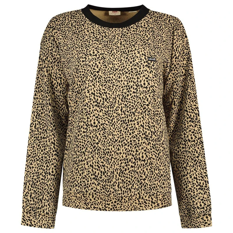 Levi's Everyday Sweatshirt Neutrals, Mosaic Animal Almond, XS