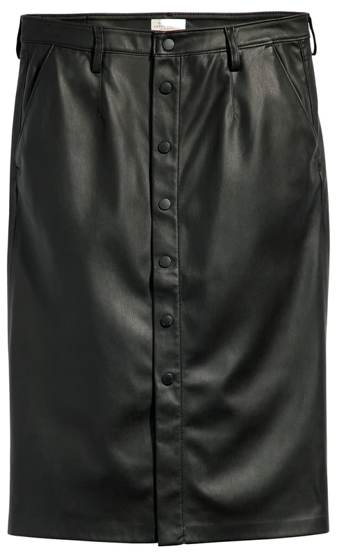 Levi's Women's Faux Pencil SKRT Blacks, Leather Night, 24