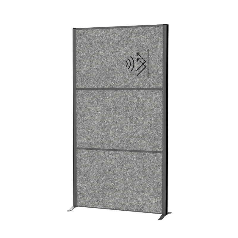MAUL MAULconnecto Acoustic Divider 180 x 100 cm Room Divider for Office and Desk Freestanding Room Divider with Feet Ideal as Privacy Screen and Sound Insulation Allergy Friendly Fleece - Image 1