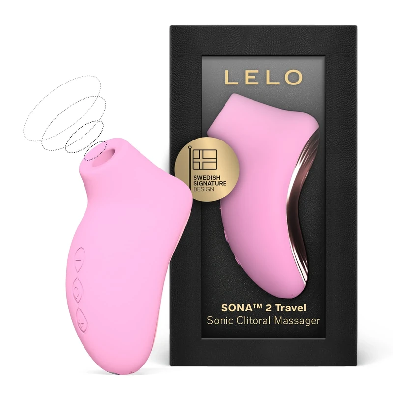 LELO SONA 2 Travel Size Female Vibrator, Mini Vibrator for Women with 12 Pleasure Settings and Sonic Wave Technology (Pink)