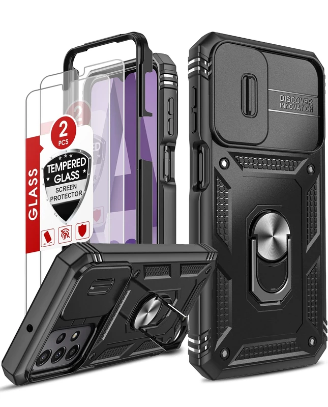 LeYi Case for Samsung Galaxy A23 5G - Camera Cover, Shockproof, Glass
