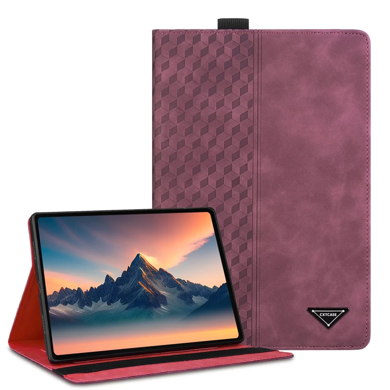 CXTCASE Case for iPad Pro 12.9 2022/2021/2020/2018,PU Leather Business Cover with Pencil Holder,Protective Case Tablet Shell for iPad Pro 12,9 Inch (6. 5. 4. und 3. Generation),Wine Red