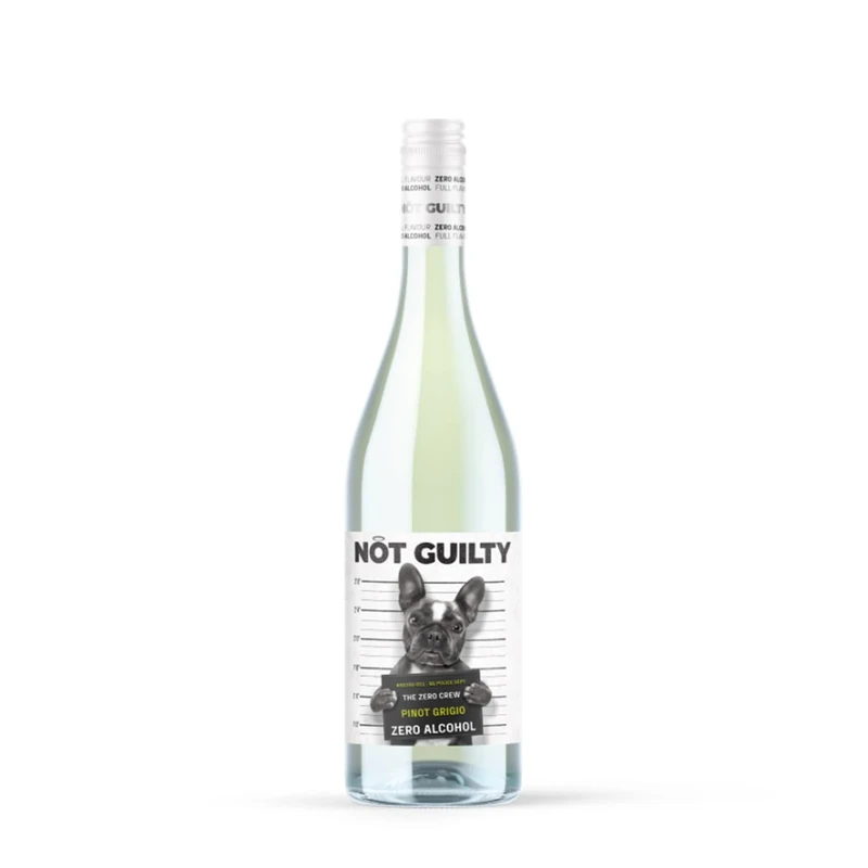 Not Guilty Pinot Grigio White Wine - Alcohol Free 0 percent ABV, 6x75cl
