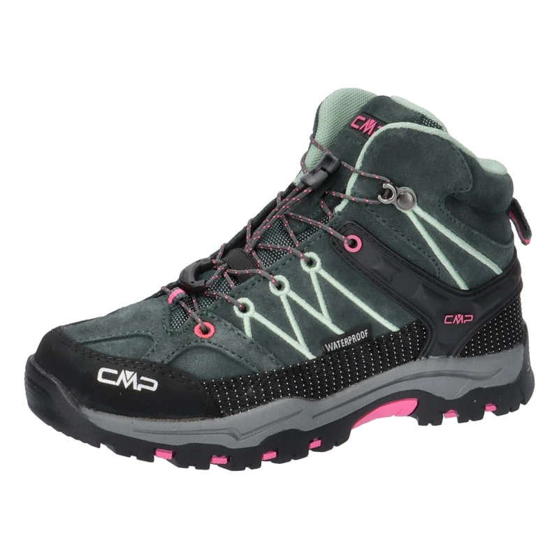 CMP Kids Rigel Mid Trekking Shoes Wp, Lake-Gloss UK 12