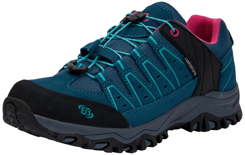 Brütting Mount Pinos Kids Low Trekking Shoes, Petrol Turquoise, 5 UK - Image 1