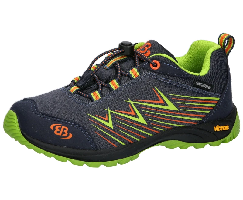 Brütting Boy's Chesna Low Trekking Shoes, Navy Lemon Orange, 1.5 UK
