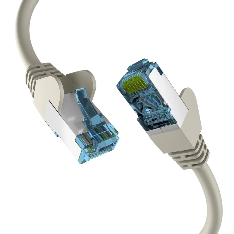 EFB-Elektronik - CAT. 7 network cable up to 10 Gbit - 25m LAN cable Ethernet cable patch cable with jack/kink protection - RJ45 connection, S/FTP PIMF shielding - grey