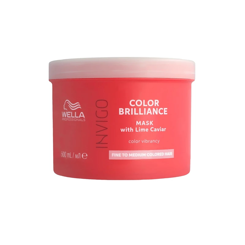 Wella Professionals Invigo Color Brilliance Vibrant Color Mask - Boost Shine & Smooth Hair Texture for Colour Vibrancy - Intense Treatment Hair Mask for Fine & Medium Hair 500ml