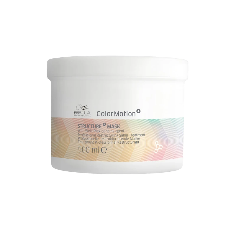 Wella Professionals ColorMotion+ Structure Mask - Colour Protection & Strength Hair Mask for Treated & Dyed Hair - Smooths, Boosts Shine & Protects Hair Colour for Up to 8 Weeks 500ml