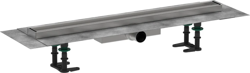 hansgrohe 56165000 RainDrain Compact Complete Set Shower Drain 700 Can be Tiled for Flat Installation, Clear, 70cm / befliesbar