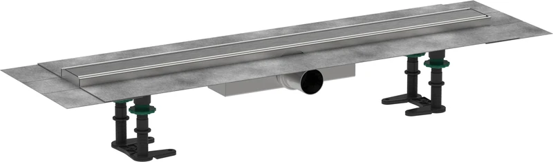 hansgrohe RainDrain Compact Shower Drain 700 for Flat Installation Brushed Stainless Steel Complete Set 56164800