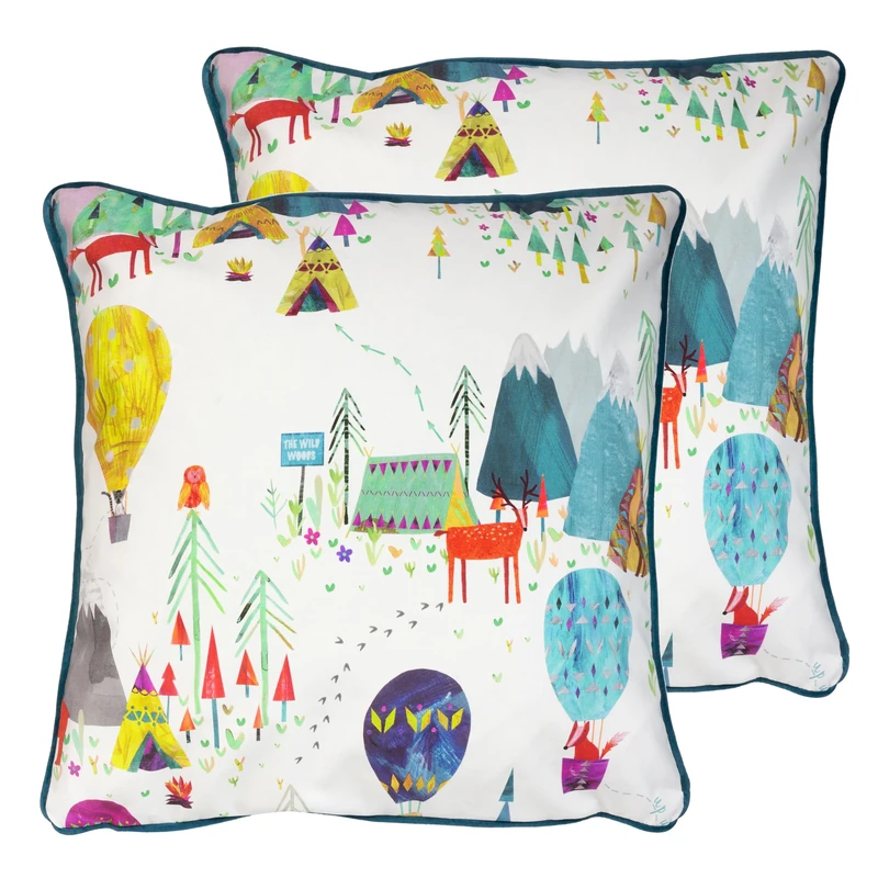 Prestigious Textiles Away We Go Kids Feather Filled Cushion - Twin Pack - Image 1
