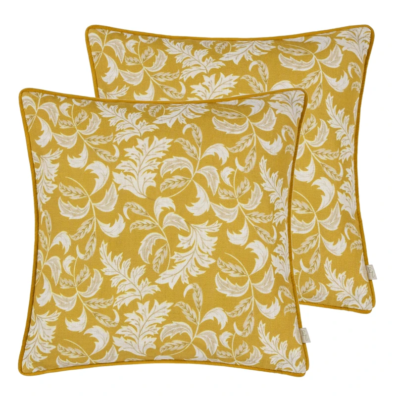 Evans Lichfield Chatsworth Topiary Piped Feather Filled Cushion - Twin Pack