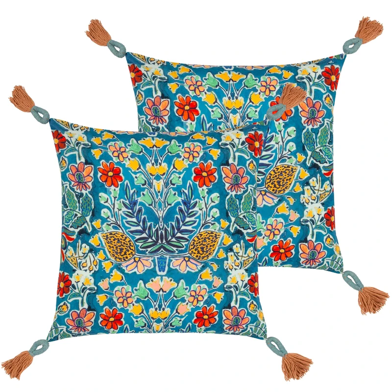 furn. Wylder Adeline Square Feather Filled Cushion - Twin Pack