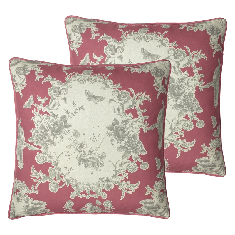 Paoletti Burford Floral Feather Filled Cushion - Twin Pack