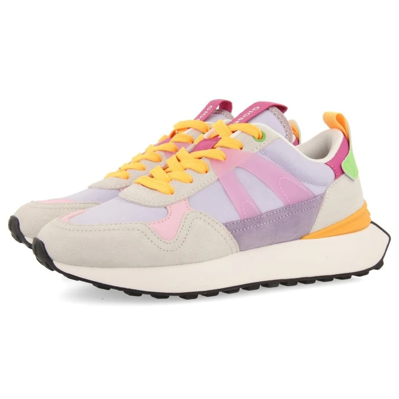 Adair Yellow Sneakers with Multicolor Details for Women, Mauve, 8.5 UK