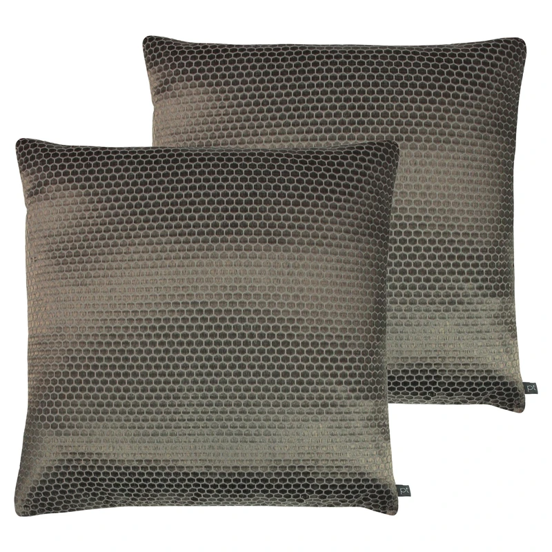 Prestigious Textiles Emboss Metallic Polyester Filled Cushion - Twin Pack,55 x 55cm