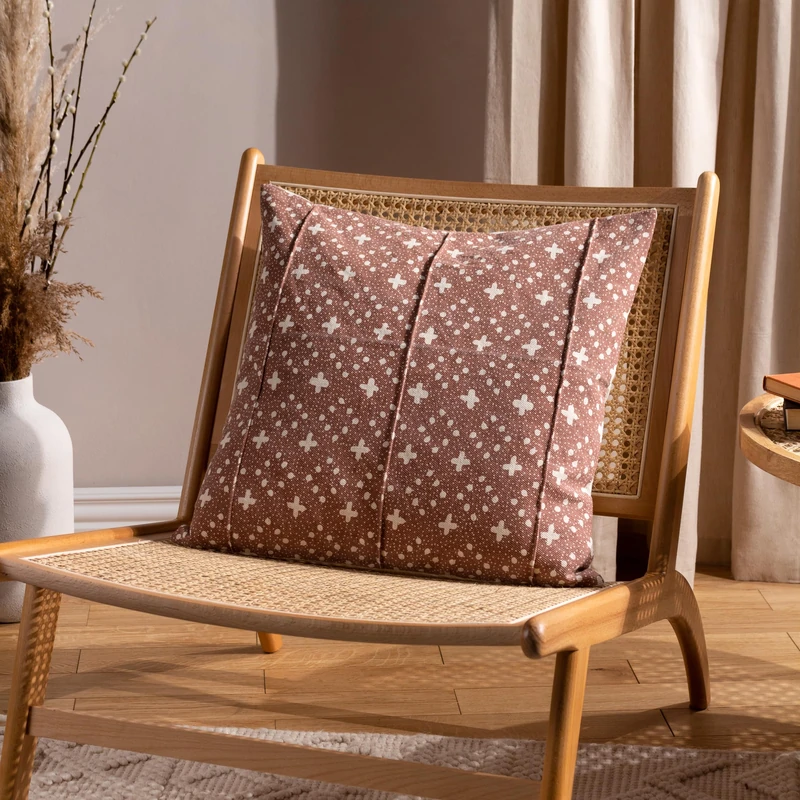 Yard Helm Organic Look Cotton Feather Filled Cushion - Twin Pack - Image 1