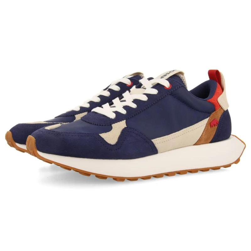 GIOSEPPO White Sneakers with Color Contrasts for Men ZENNOR, Blue, 9 UK