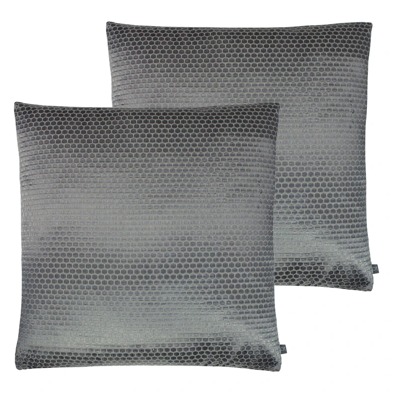 Prestigious Textiles Emboss Metallic Polyester Filled Cushion - Twin Pack