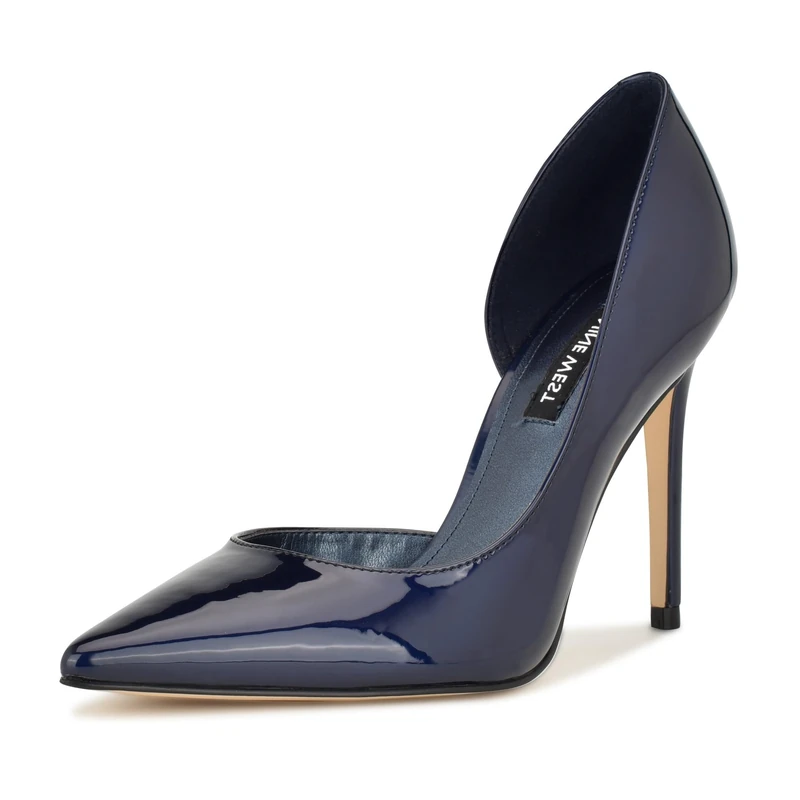 NINE WEST Women's Folowe Pump, Blue 401, 7 UK