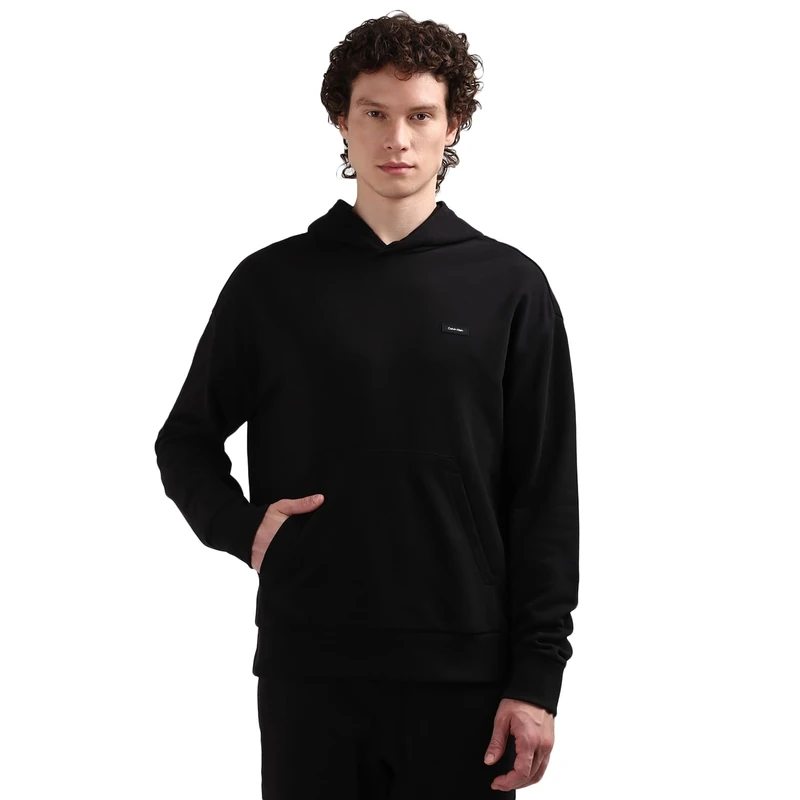 Calvin Klein Men Cotton Comfort Hoodie Hoodies, Ck Black, XS
