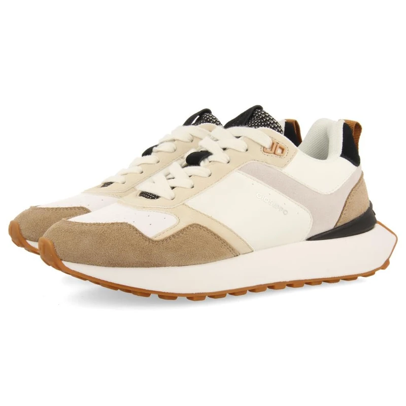 ELFERS Women's Retro Inspired Off-White Leather Sneakers, Ivory White, 4 UK