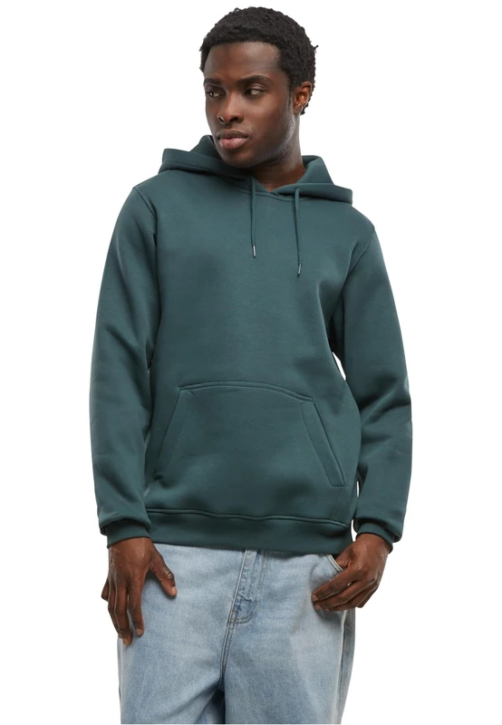 Build your Brand Men's Hooded Pullover Ultra Heavy Cotton Box Hoody, Oversized Hoodie for Men, Cotton, Sizes XS - 5XL, Retro Green, 4XL