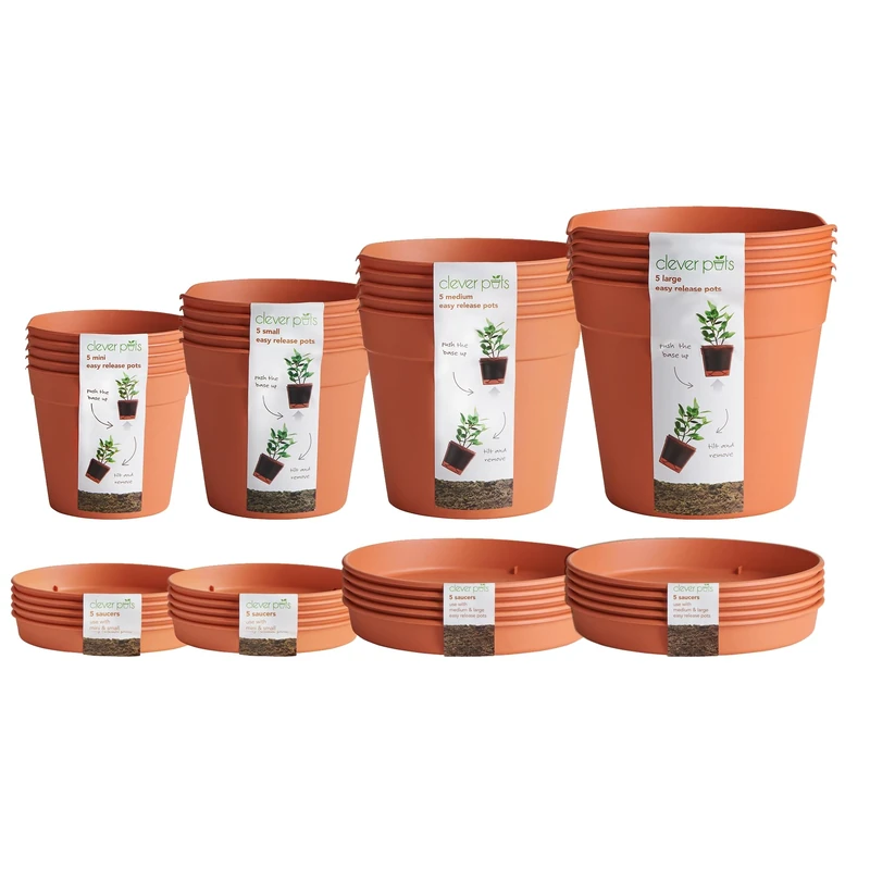 Clever Pots Flower Pot, Terracotta, Mixed