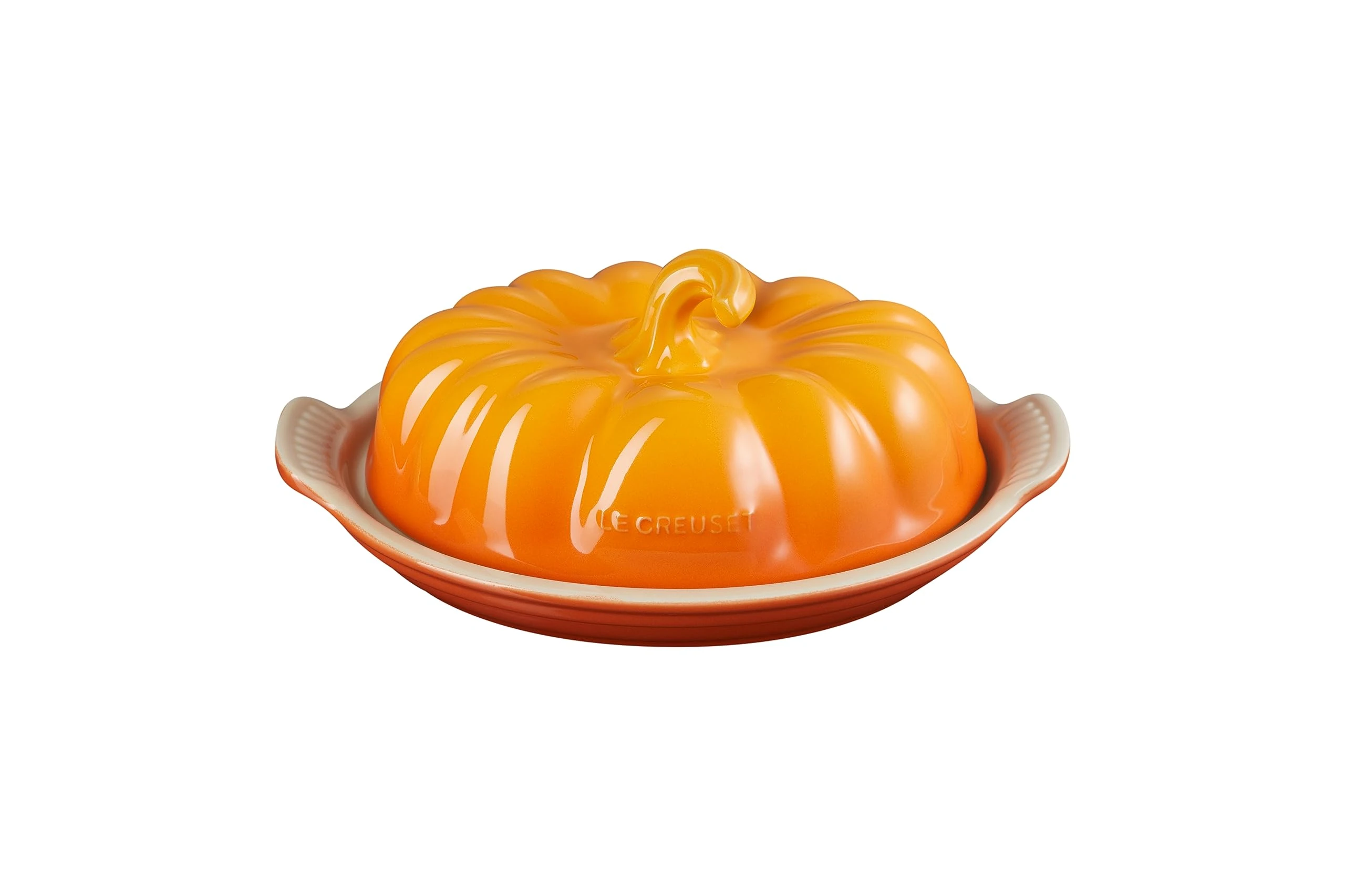 Le Creuset Stoneware Pumpkin Butter Dish, Persimmon