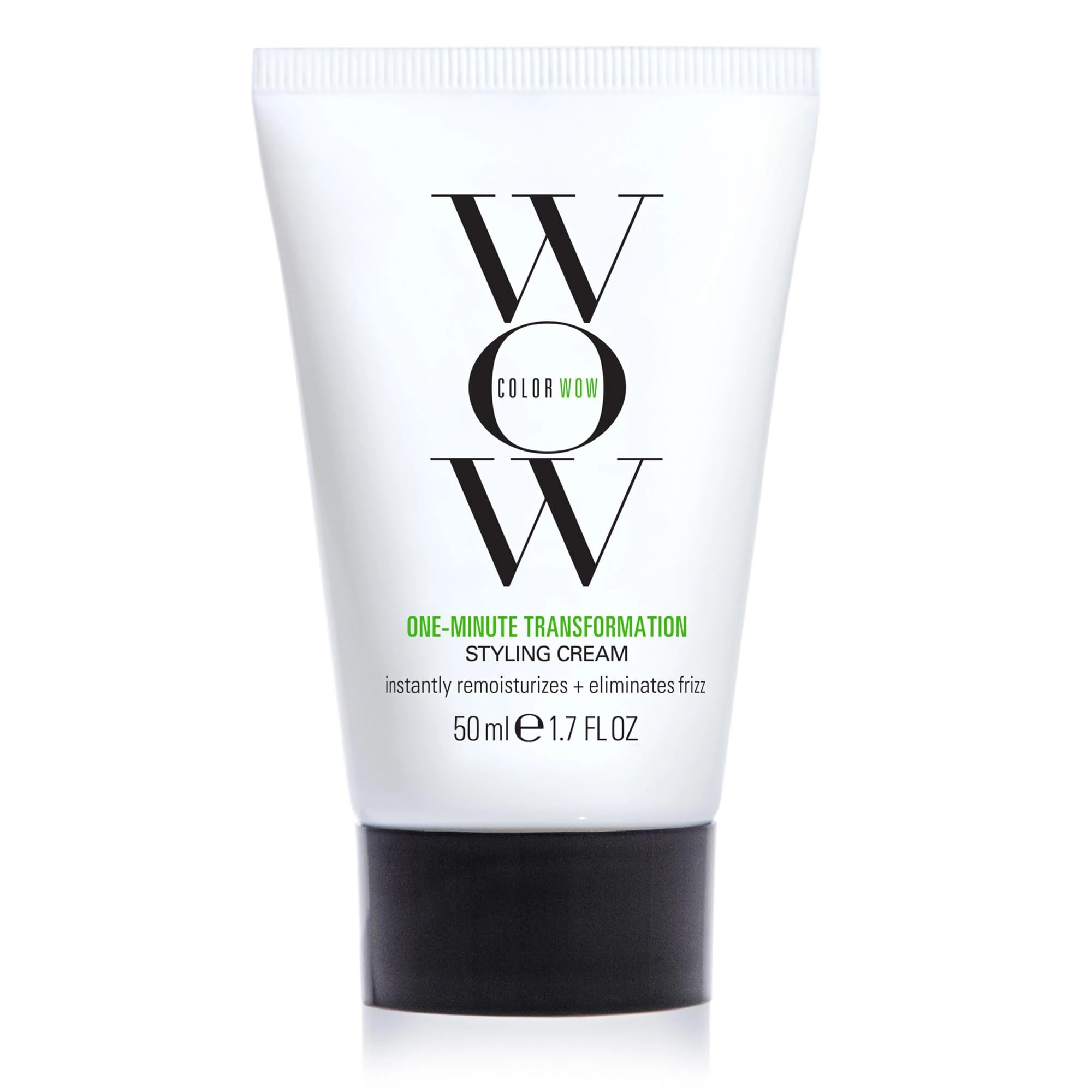 COLOR WOW One-Minute Transformation – Instant frizz fix; Nourishing styling cream smooths, tames + defrizzes on-the-spot; Travel Size, 50ml