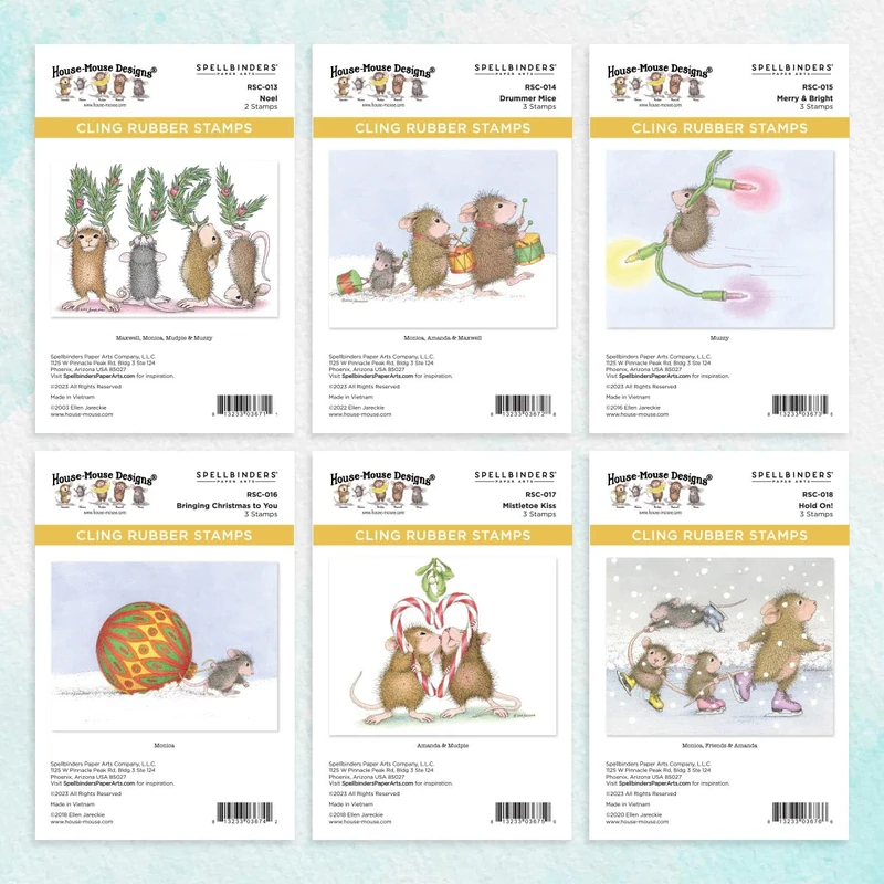 Spellbinders House-Mouse Holiday Collector Bundle, red