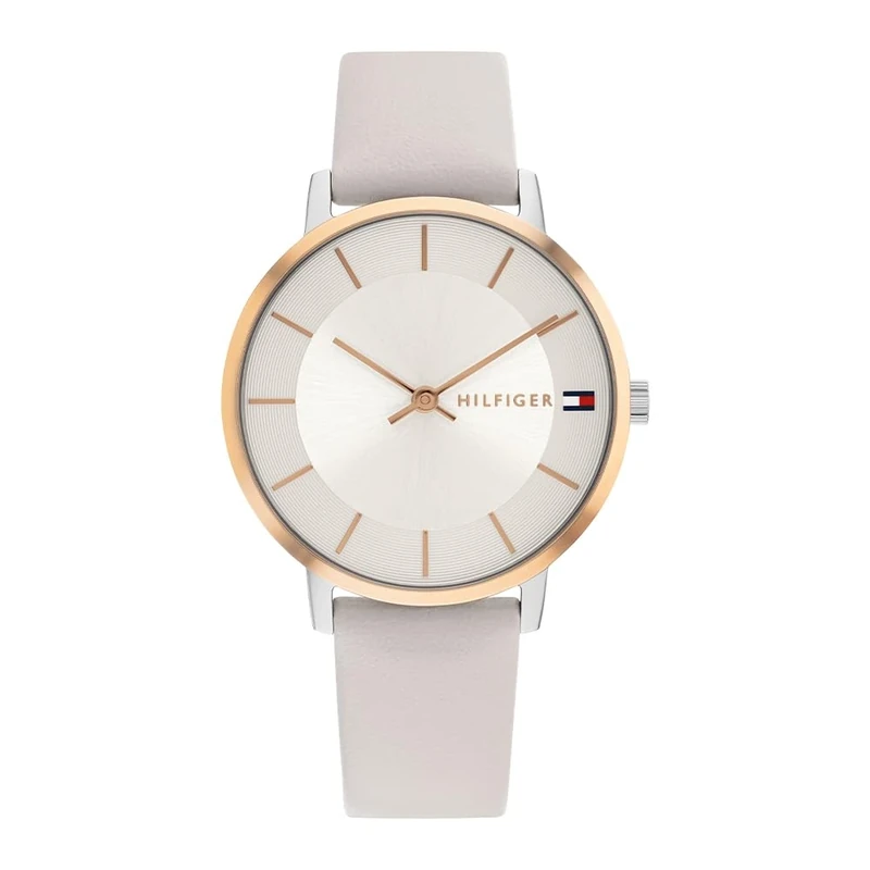 Tommy Hilfiger Two Hand Quartz Movement Watch for Women with Grey Leather Strap - 1782671