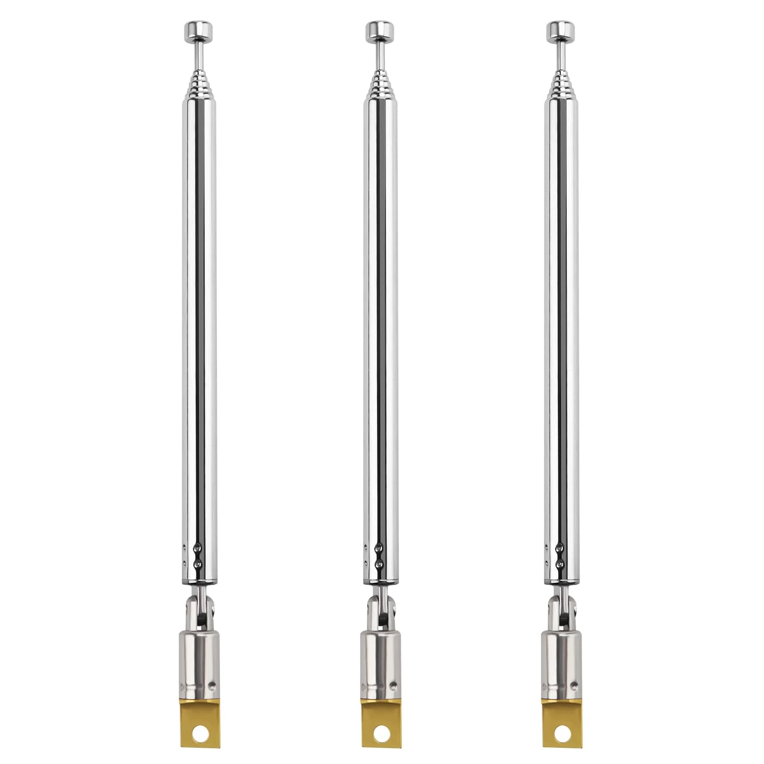 VooGenzek 3 PCS 55cm 7 Section Replacement Telescopic Aerial Antenna, DAB FM Antenna Replacement, Portable Radio Antenna, for DAB AM/FM Stereo Reception