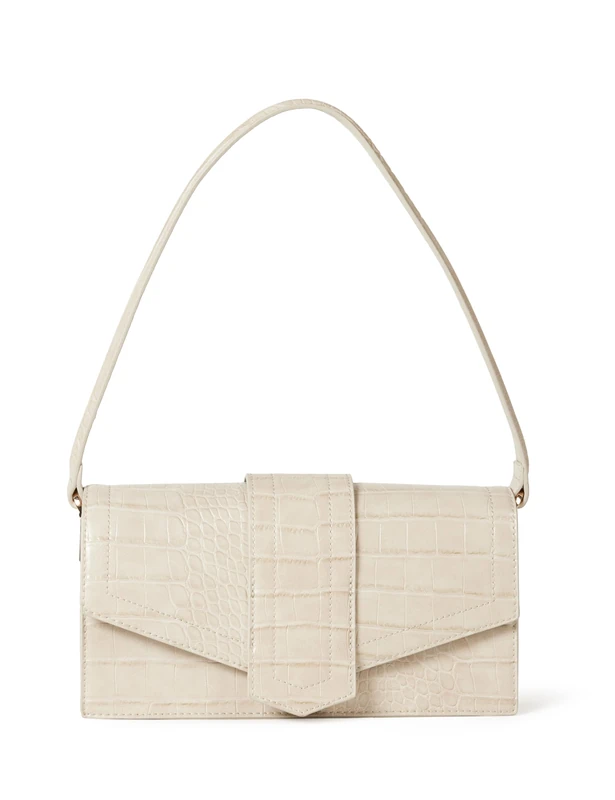 The Drop Women's Safiya Flap Shoulder Bag, Ivory, One Size - Image 1
