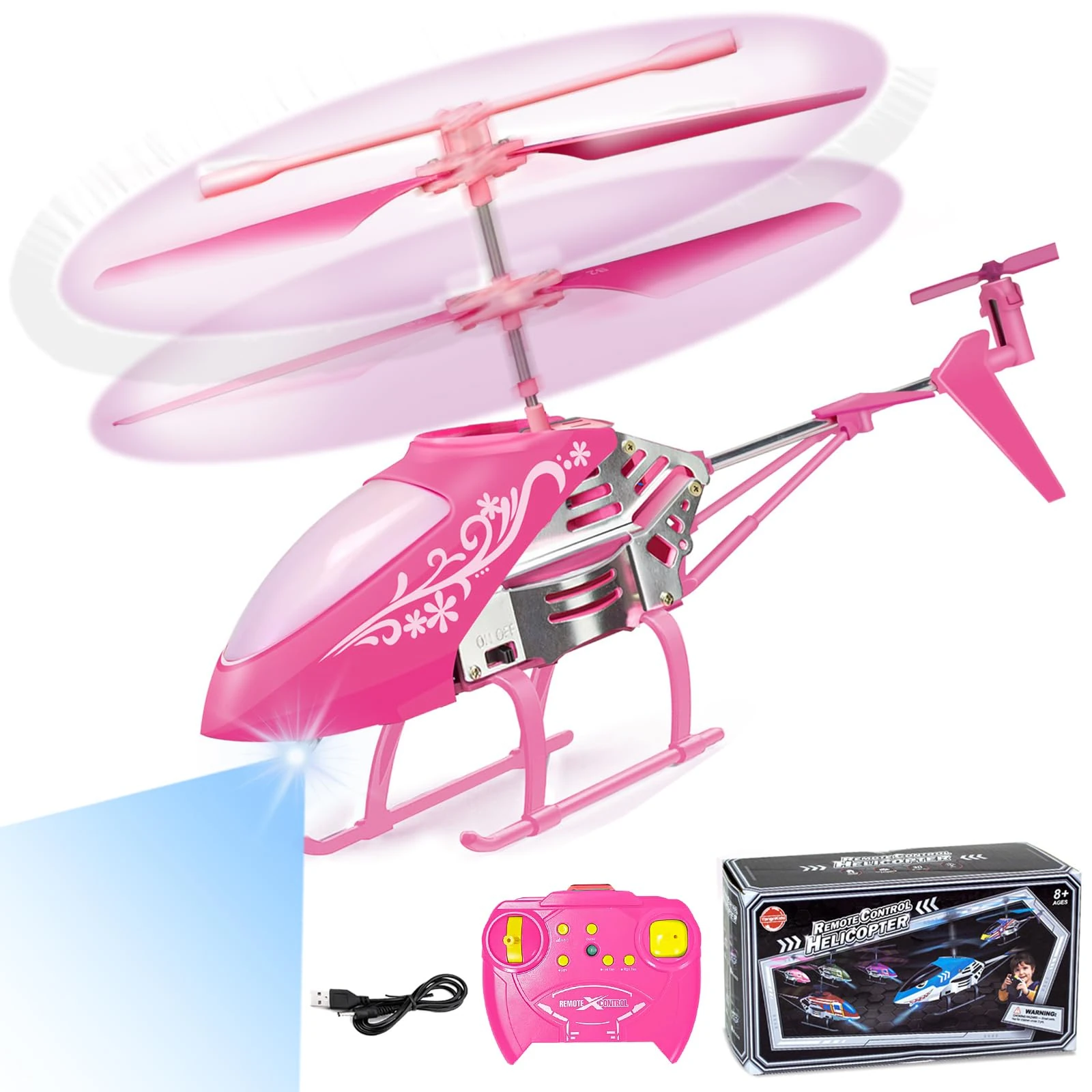 Remote Control Helicopter for Kids, 2.4GHz Rc Helicopter Toy for Ages 8 9 10 12 13 14+, 3.5 Channel, Gyro Stabilizer, Altitude Hold,Pink RC Planes Ideal Festival Gifts Toy for Kids Adults,Red
